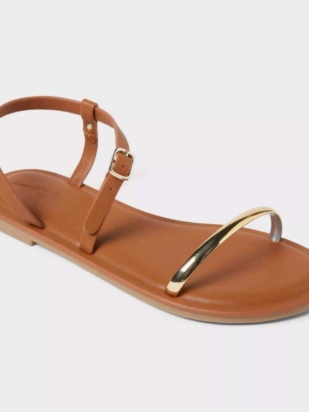 Universal Thread Women Mildred Sandals Gold Colored Loop Size 11 Tan